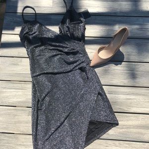 Glitter Wrap Dress